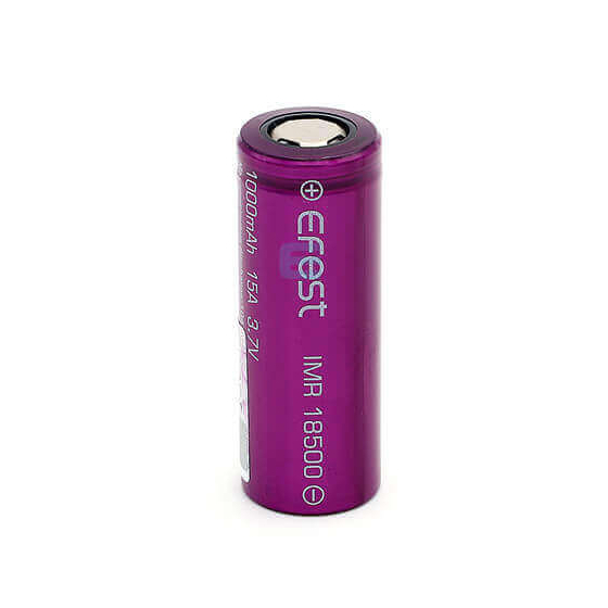 Accu Efest purple IMR 18500 - 1000 mAh - 15A