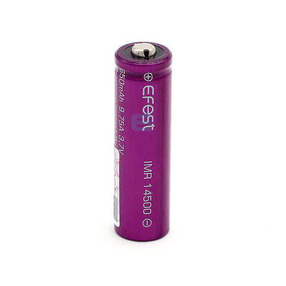 Accu Efest IMR V2 14500, 650 mAh, accu cigarette électronique