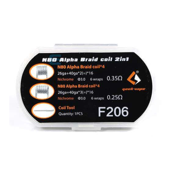 Pack N80 Alpha Braid Coil 2 en 1 Pack N80 Alpha Braid Coil 2 en 1
