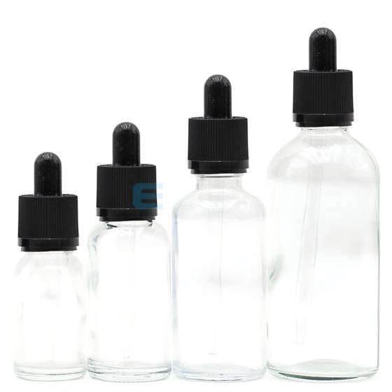 Flacon pipette en verre transparent Flacon pipette en verre transparent