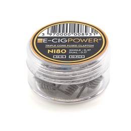 Coil Ni80 Triple Core Fused Clapton (x10) - E-Cig Power