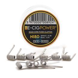 Coil Ni80 Quad Core Fused Clapton (x10) - E-Cig Power