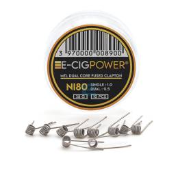 Coil Ni80 MTL Dual Core Fused Clapton (x10) - E-Cig Power