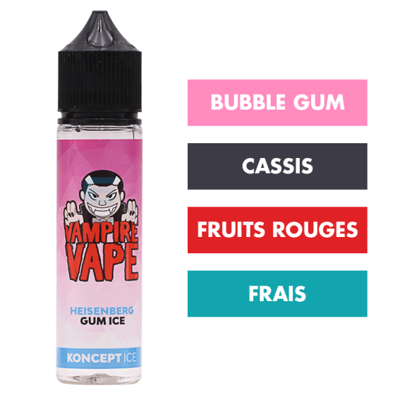E-liquide Heisenberg Gum Ice 50 mL - Vampire Vape E-liquide Heisenberg Gum Ice 50 mL - Vampire Vape