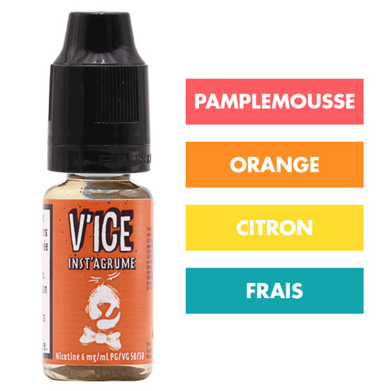 E-liquide Inst’Agrume 10 mL - V'ice (VDLV) E-liquide Inst’Agrume 10 mL - V'ice (VDLV)