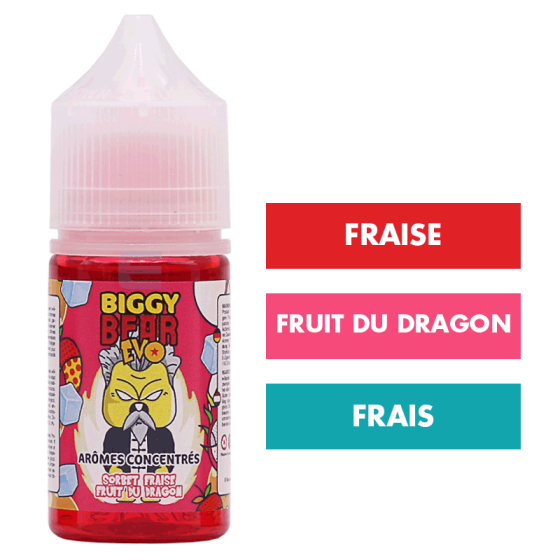 Concentré Sorbet Fraise Fruit du Dragon 30 mL - Biggy Bear Evo Concentré Sorbet Fraise Fruit du Dragon 30 mL - Biggy Bear Evo