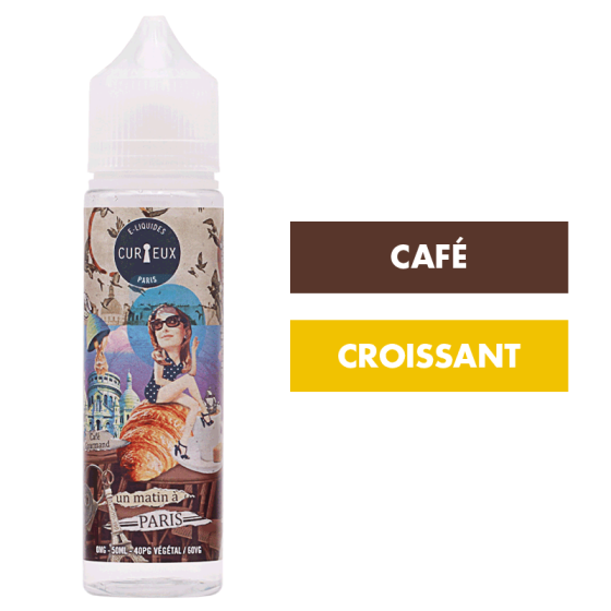 E-liquide Un Matin à Paris 50 mL - Hexagone (Curieux) E-liquide Un Matin à Paris 50 mL - Hexagone (Curieux)