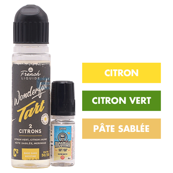 E-liquide 2 Citrons 60 mL - Wonderful Tart (Le French Liquide) E-liquide 2 Citrons 60 mL - Wonderful Tart (Le French Liquide)