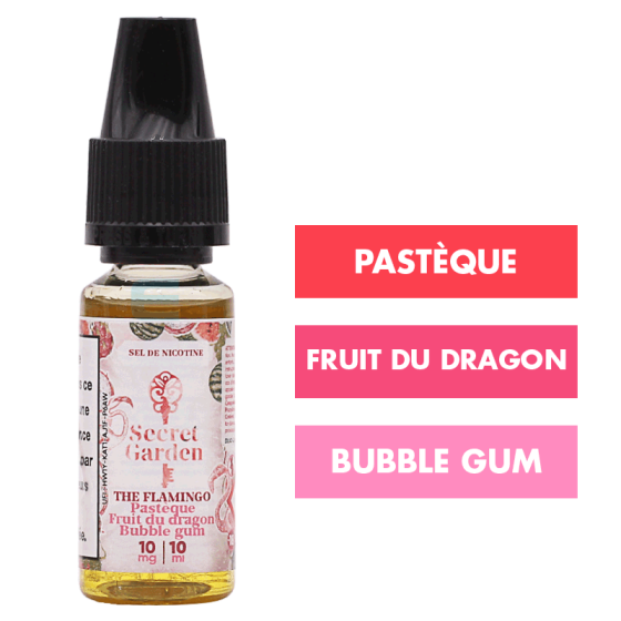 E-liquide The Flamingo sels de nicotine 10 mL - Secret Garden E-liquide The Flamingo sels de nicotine 10 mL - Secret Garden