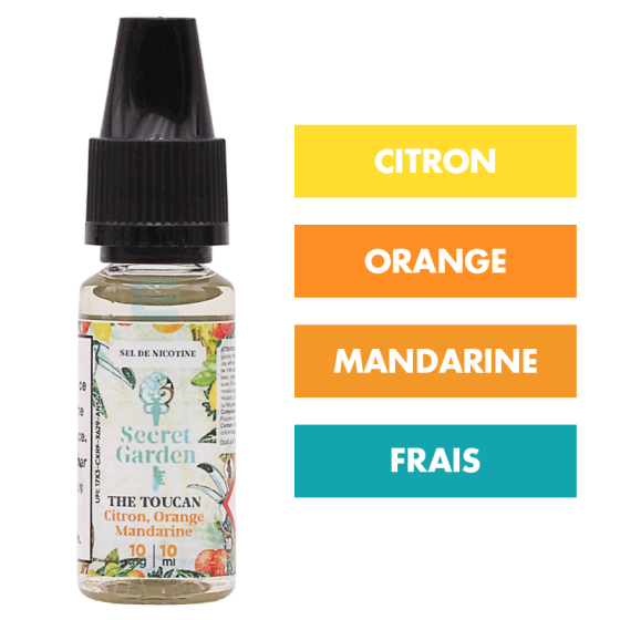 E-liquide The Toucan sels de nicotine 10 mL - Secret Garden E-liquide The Toucan sels de nicotine 10 mL - Secret Garden