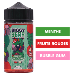 E-liquide Menthe Fruits Rouges Bubble Gum 200 mL - Biggy Bear