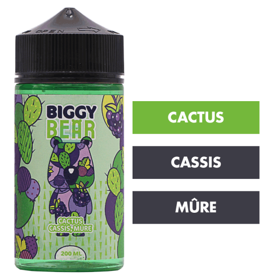 E-liquide Cactus Cassis Mûre 200 mL - Biggy Bear E-liquide Cactus Cassis Mûre 200 mL - Biggy Bear