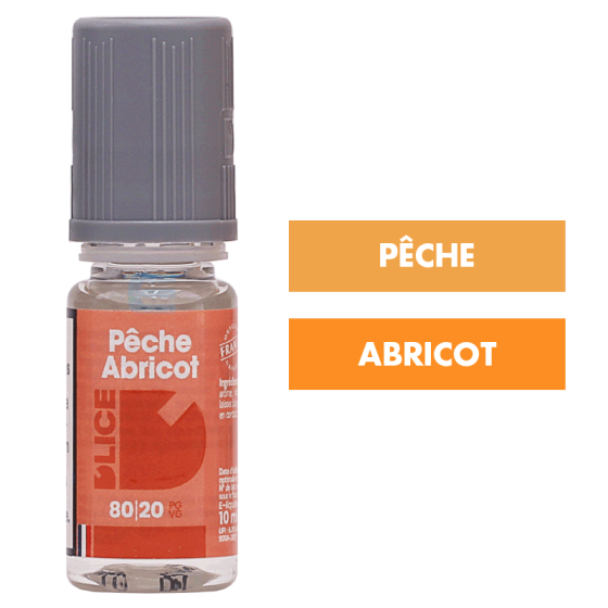 E-liquide Pêche Abricot 10 mL - Dlice E-liquide Pêche Abricot 10 mL - Dlice