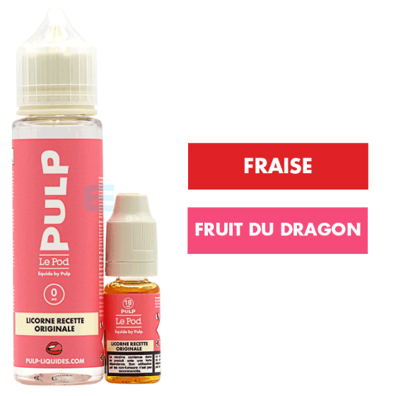 E-liquide Licorne Recette Originale 60 mL - Pulp Le Pod E-liquide Licorne Recette Originale 60 mL - Pulp Le Pod