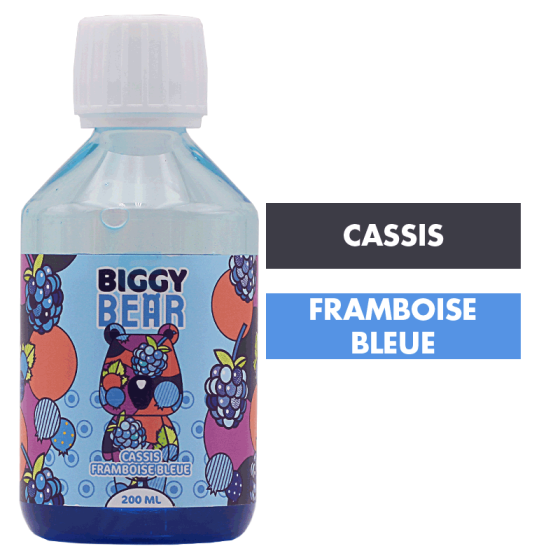 E-liquide Cassis Framboise Bleue 200 mL - Biggy Bear E-liquide Cassis Framboise Bleue 200 mL - Biggy Bear