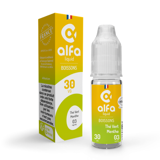 E-liquide Thé Vert Menthe (30 VG) 10 mL - Alfaliquid