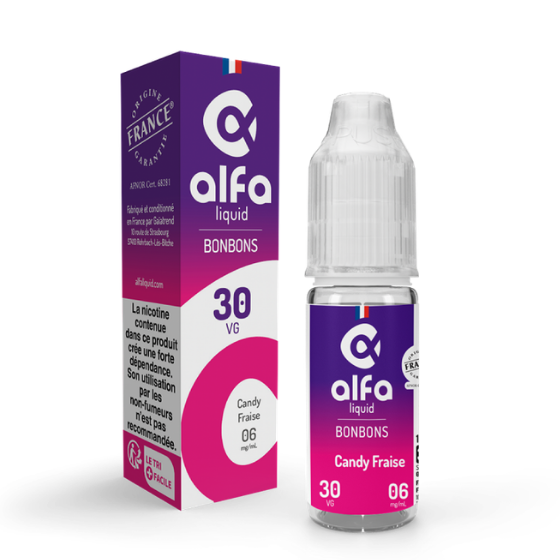 E-liquide Candy Fraise (30 VG) 10 mL - Alfaliquid