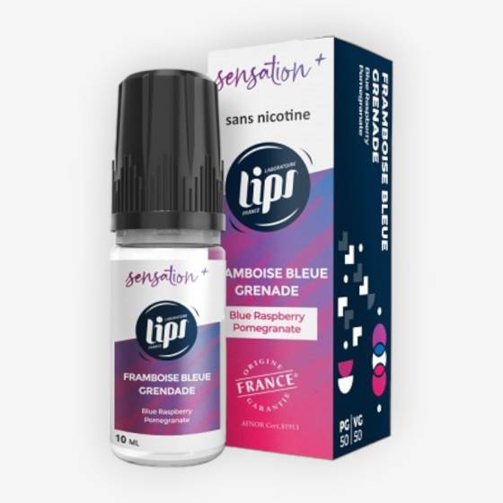 E-liquide Framboise Bleue Grenade 10 mL - Sensation + Le French Liquide