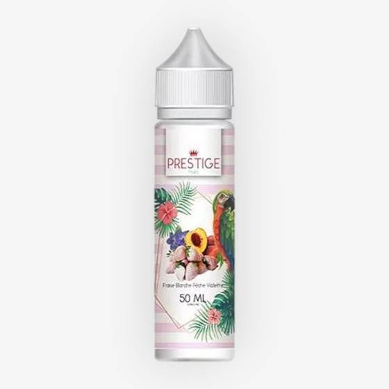 E-liquide Fraise Blanche Peche Violette 50 mL - Prestige Fruits
