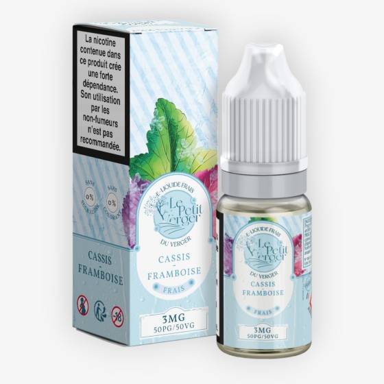 E-liquide Cassis Framboise Frais 10 mL - Le Petit Verger