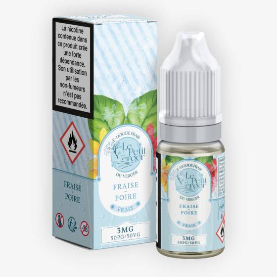 E-liquide Fraise Poire Frais 10 mL - Le Petit Verger