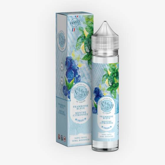 E-liquide Framboise Bleue Menthe Citronnée Frais 50 mL - Le Petit Verger