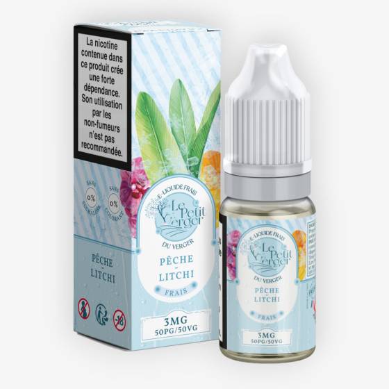 E-liquide Peche Litchi Frais 10 mL - Le Petit Verger