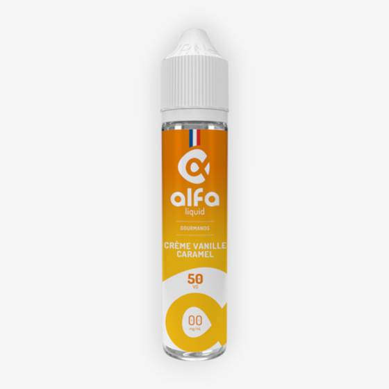 E-liquide Crème Vanille Caramel (50 VG) 50 mL - Alfaliquid