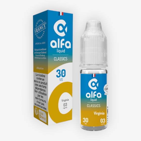 E-liquide Virginia (30 VG) 10 mL - Classics Alfaliquid