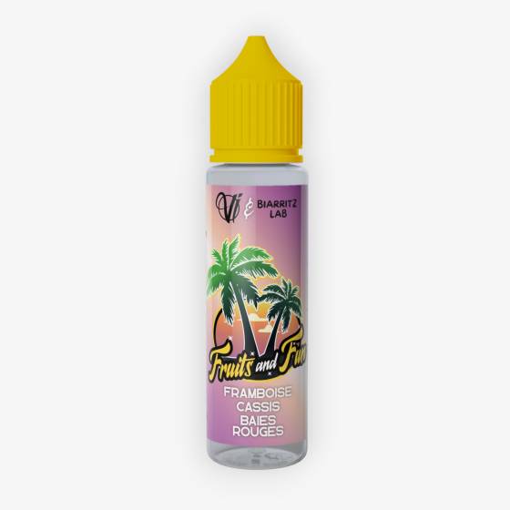 E-liquide Framboise Cassis Baies Rouges 50 mL - Fruits And Fun Biarritz Lab