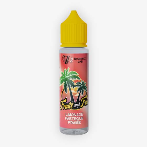 E-liquide Limonade Pastèque Fraise 50 mL - Fruits And Fun Biarritz Lab