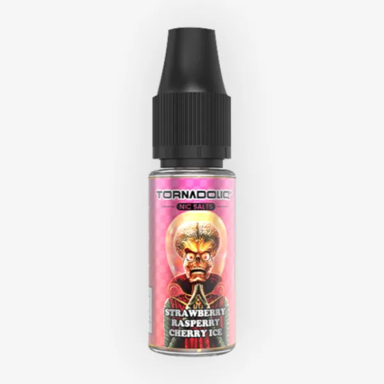E-liquide Strawberry Raspberry Cherry Ice Nic Salts 10 mL - Tornadoliq Gobar