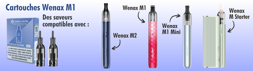 cartouches remplies wenax m1
