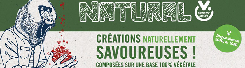 E-liquide natural par Curieux, format 10 ml et grand format