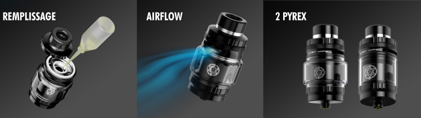 Clearomiseur Centaurus sub ohm Lost Vape specs