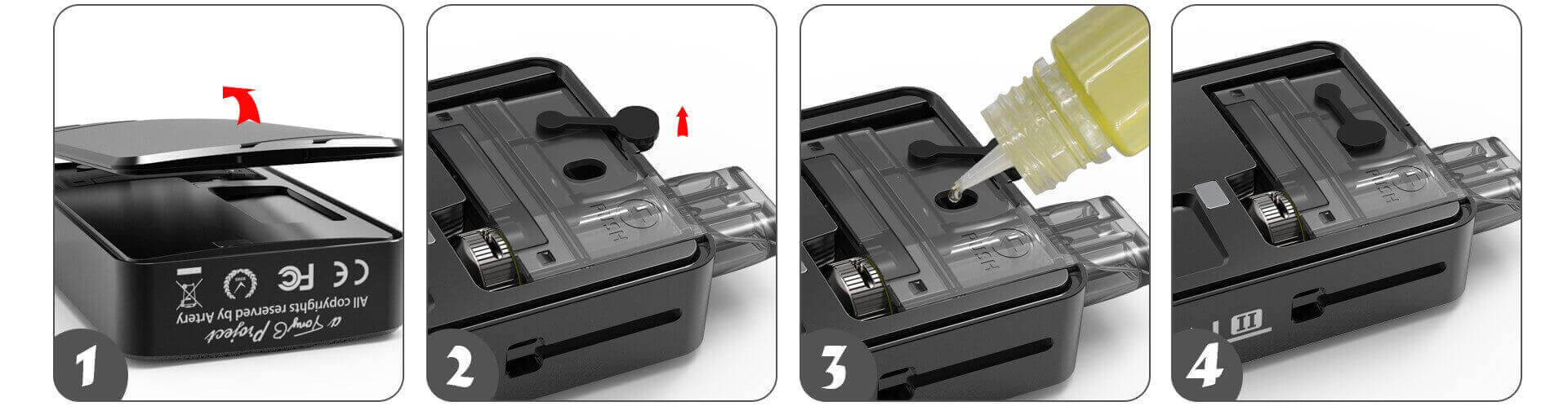 Remplissage cartouche Pal 2 Pod Artery