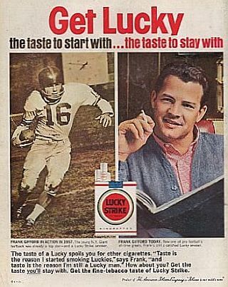 affiche tabac lucky strike d'époque