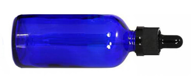 flacon bleu pour e-liquide