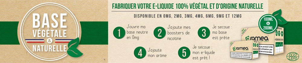 infographie pour préparer un e-liquide avec une base végétale