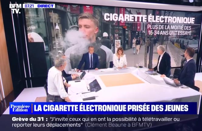 BFM TV : La cigarette électronique prisée des jeunes