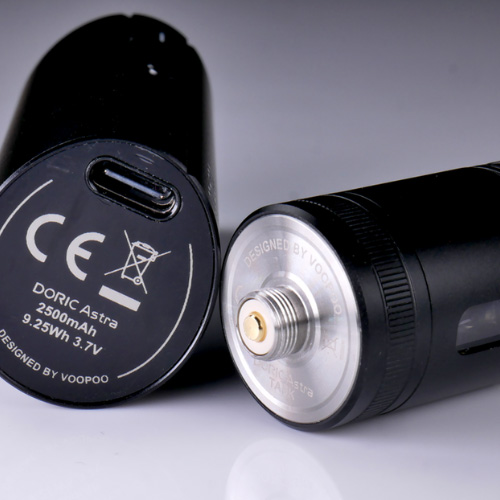 Batterie de 2500 mAh et connectique 510 du kit Doric Astra