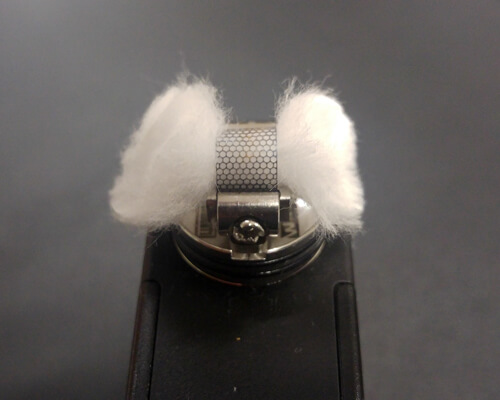 Coton monté sur le dripper Profile RDA