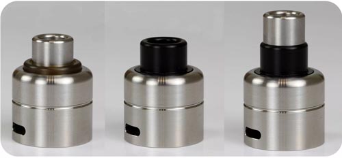 trois styles de drip tip pour le Serpent RDTA