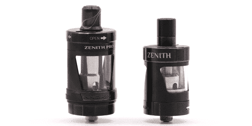 différence de taille entre le clearomiseur Zenith et le Zenith Pro