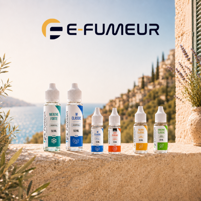Découvrez Essentiels, la nouvelle gamme d'e-liquides et d'arômes DIY signée E-FUMEUR