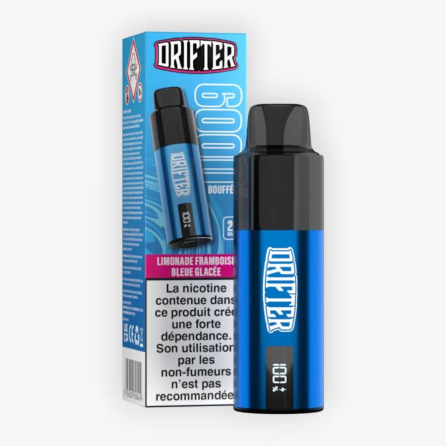 Kit Drifter Bar 6000 850mah Limonade Framboise Bleue Glacee 10+2ml 20mg Drifter