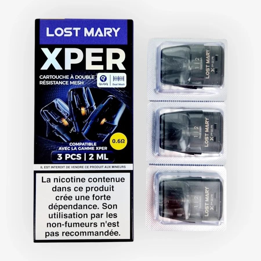 Pack de 3 pods 0.6ohm XPER Lost Mary