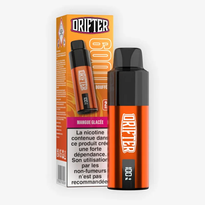 Kit Drifter Bar 6000 850mah Mangue Glacee 10+2ml 20mg Drifter