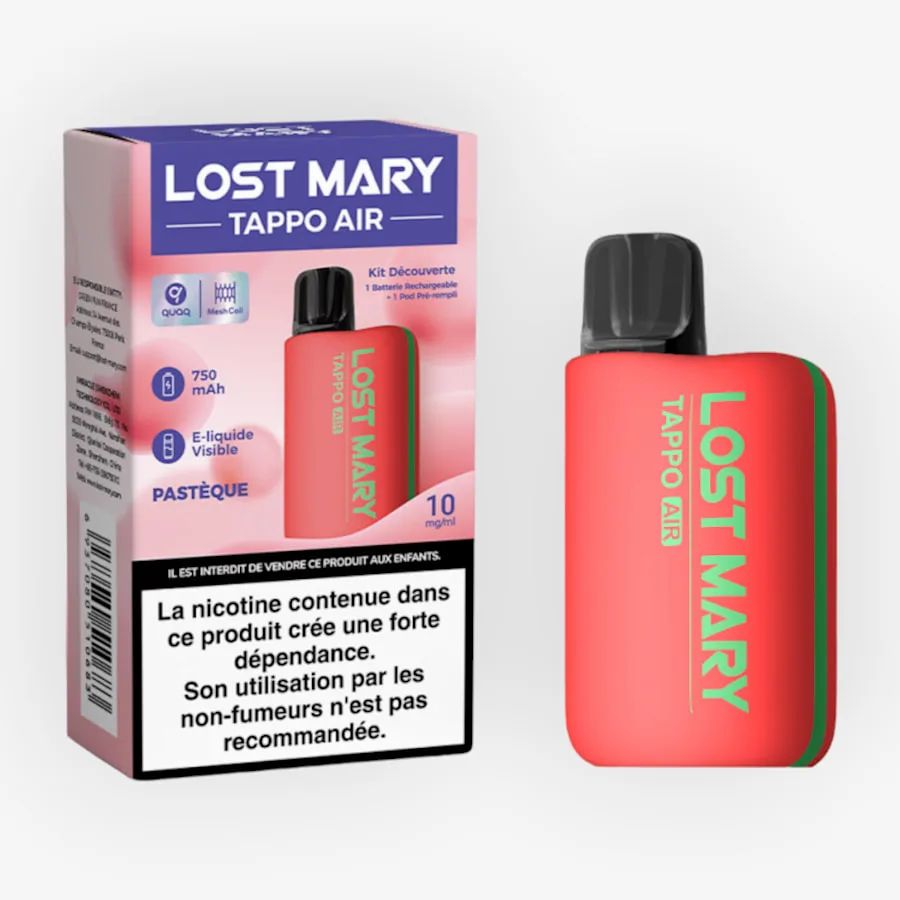 Kit Tappo Air (+ Pod Pasteque 2ml 10mg) Red Lost Mary