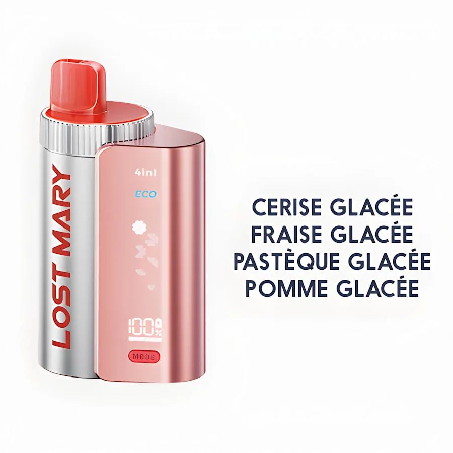 Pack 4en1 850mah 4X2ml 20mg Rouge Lost Mary
